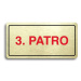 Accept Piktogram "3. PATRO" (160 × 80 mm) (zlatá tabulka - barevný tisk)