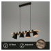 BRILONER Závěsné svítidlo, 85 cm, max. 40 W, černá-dřevo BRILO 4406-045