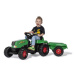 Rolly Toys  Šlapací traktor Kid s vlečkou - zeleno-červený