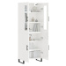 vidaXL Skříň highboard lesklá bílá 69,5 x 34 x 180 cm kompozitní dřevo