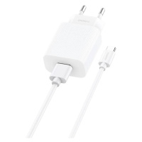 Síťová nabíječka Foneng, EU28, 1x USB, QC 3.0 + USB + kabel USB typu C