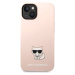 Pouzdro Karl Lagerfeld Liquid Silicone Choupette růžové Apple iPhone 14 Plus