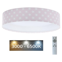 LED Stmívatelné svítidlo GALAXY KIDS LED/24W/230V hvězdičky růžová/bílá + DO