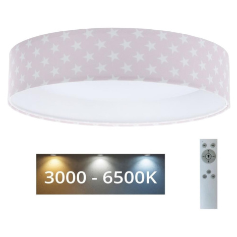 LED Stmívatelné svítidlo GALAXY KIDS LED/24W/230V hvězdičky růžová/bílá + DO Donoci