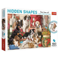 Trefl Puzzle Hidden Shapes - Psí zábava / 1043 dílků