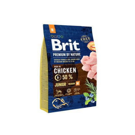 Brit Premium Dog by Nature Junior M 3kg sleva