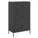 vidaXL Skříň highboard černá 68 x 39 x 113 cm ocel