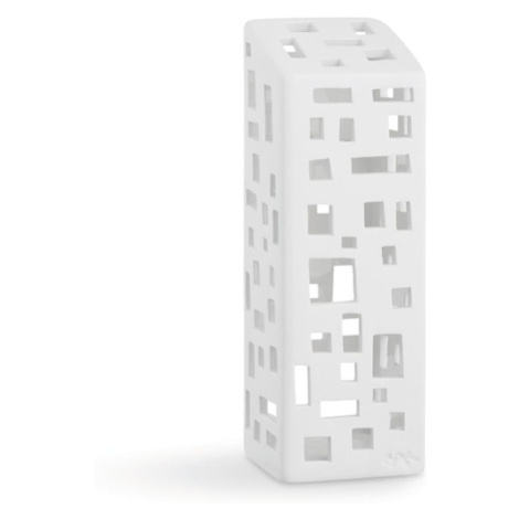 Bílý keramický svícen Kähler Design Urbania Lighthouse High Building