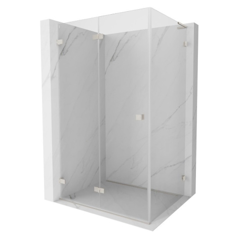 MEXEN/S Lunar-F L sprchový kout skládací dveře levá 80 x 70, transparent, nikl kartáčovaný 836L-