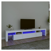 vidaXL TV skříňka s LED osvětlením bílá 215x36,5x40 cm