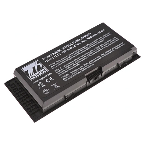 Baterie T6 Power Dell Precision M6700, M6800, M4800, 7800mAh, 87Wh, 9cell