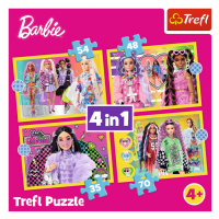 TREFL - Puzzle 4v1 - Šťastný svět Barbie / Mattel, Barbie