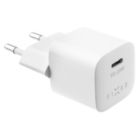 Síťová nabíječka FIXED Mini s USB-C výstupem a podporou PD, 20W, bílá