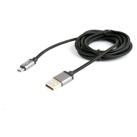 Kabel CABLEXPERT CCB-mUSB2B-AMBM-6 USB A Male/Micro B Male 2.0, 1,8m, opletený, černý, blister C-TECH