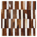 Tempo Kondela Luxusní kožený koberec patchwork 171x240 KŮŽE TYP 5| hnědá/bílá