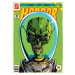 Ilustrace Green alien in spacesuit comic book poster, Man_Half-tube, 26.7 × 40 cm