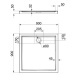 OMNIRES BROOKLYN akrylátová sprchová vanička čtverec, 90 x 90 cm bílá lesk /BP/ BROOKLYN90/KBP