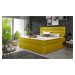 Elegantní box spring postel Barone 180x200, žlutá