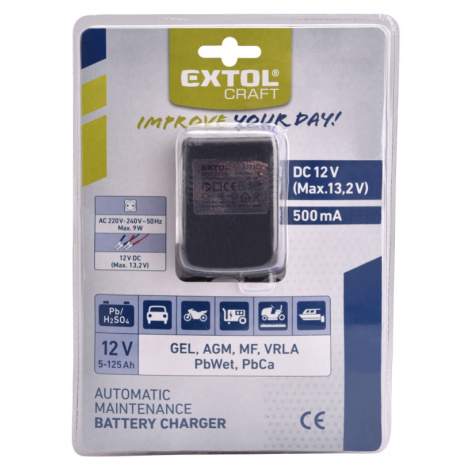 autonabíječka udržovací, 12V, 500mA Extol Premium