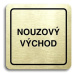 Accept Piktogram "nouzový východ" (80 × 80 mm) (zlatá tabulka - černý tisk)