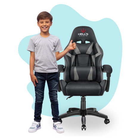 Dětská židle na hraní HC - 1007 černá s šedými detaily