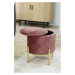 Ak furniture Taburet LIA růžový