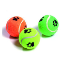 Hračka pes Míč tenisový pískací s tlapkou 6cm KAR 3ks