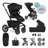 EASYWALKER Kombinovaný kočárek Jimmey Pepper Black XXL AIR + RWS + Jackey XL Shadow Black