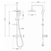 MEXEN/S KX17 Sprchový sloup s termostatickou baterií, chrom / bílá 771501791-02