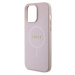 Guess PU Saffiano MagSafe kryt iPhone 15 Pro Max růžový