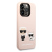 Silikonové pouzdro Karl Lagerfeld and Choupette Liquid Silicone pro Apple iPhone 14 Pro Max, růž