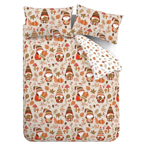 Oranžové/hnědé povlečení na jednolůžko 135x200 cm Woodland Gonks – Catherine Lansfield
