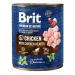 Brit Premium Dog by Nature konzerva Chicken & Hearts 800g