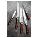 Nůž na loupání z nerezové oceli a bukového dřeva Bergner / 8,75 cm / ergonomická rukojeť / stříb