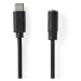 Kabel USB-C - zástrčka 3,5mm NEDIS CCGB65960BK10