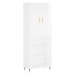 vidaXL Skříň highboard lesklá bílá 69,5 x 34 x 180 cm kompozitní dřevo