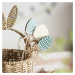 Velikonoční dekorace | TURI | dřevěná vajíčka na špejli | 6 ks | 885971 Homla