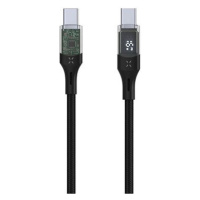 FIXED Cable USB-C/USB-C s displejem a podporou PD 2m USB 2.0 100W černý