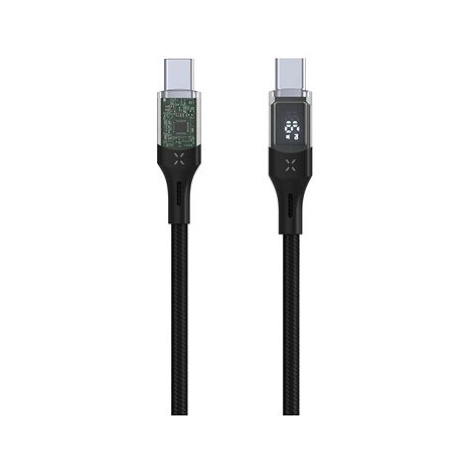 FIXED Cable USB-C/USB-C s displejem a podporou PD 2m USB 2.0 100W černý