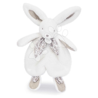 Plyšový zajíček na mazlení Bunny Comforter White Doudou et Compagnie v dárkovém balení bílý 29 c