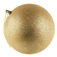 DECOLED Plastová koule, prům. 20 cm, šampaň, glitter