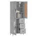 vidaXL Skříň highboard betonově šedá 69,5x34x180 cm kompozitní dřevo