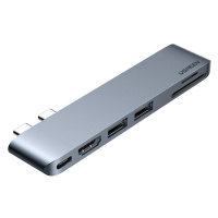 UGREEN CM380 adaptér USB-C 6 v 1 pro MacBook Air / Pro (šedý)