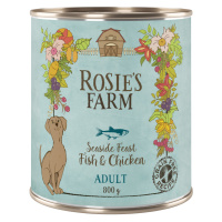 Rosie's Farm Adult, 24 x 800 g - 20 + 4 zdarma! - kuřecí a ryby