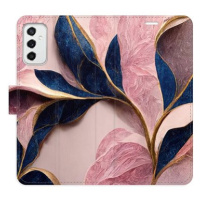 iSaprio flip pouzdro Pink Leaves pro Samsung Galaxy M52 5G