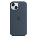 iPhone 15+ Silicone Case with MS - Storm Blue