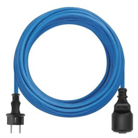 EMOS Počasí odolný kabel 10 m, 1 zásuvka, modrý, silikon, 230 V, 1,5 mm2
