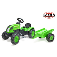 Falk Šlapací traktor 2057L Country Farmer s přívěsem - zelený