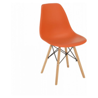 Tempo Kondela Židle CINKLA 3 NEW - oranžová / buk + kupón KONDELA10 na okamžitou slevu 3% (kupón
