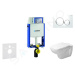 GEBERIT Kombifix Modul pro závěsné WC s tlačítkem Sigma20, bílá/lesklý chrom + Duravit D-Code WC